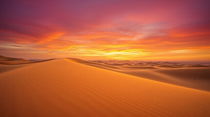 Golden Desert Dunes at Sunset