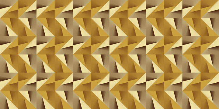repetition of lines, planes and geometric shapes in the form of squares, triagle with gradations of yellow, orange, brown and gold as ornaments or decorations or inspiration in fine arts
