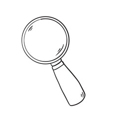 magnifying glass hand drawn doodle illustration