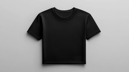 Black Cropped T-Shirt Mockup: Simple, Stylish, and Ready for Your Design
