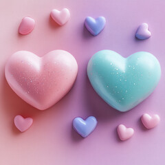 Obraz premium heart shaped candies