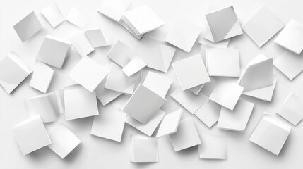 Abstract Geometric Shapes - White Square Composition