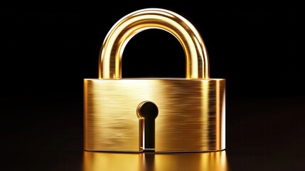 Fototapeta premium Golden Lock: A Symbol of Security and Luxury