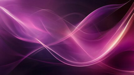 Abstract Purple Waves Flowing Dark Background