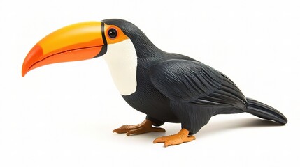 Obraz premium Beautiful Isolated Toucan on White Background for Creative Use