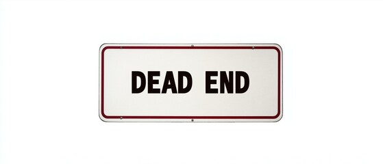 Fototapeta premium Dead End Sign at Intersection, Warning of No Through Traffic