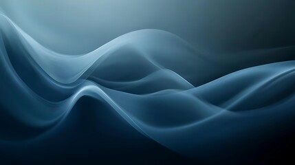 Obraz premium Abstract Blue Wave Design Showing Smooth Curves