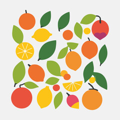 seamless pattern with oranges