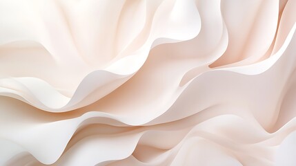 Obraz premium Abstract Creamy White Waves Flowing Softly