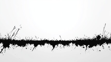 Ink splatters landscape design element