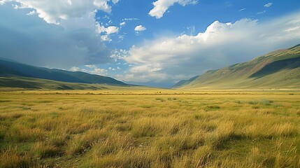 Fototapeta premium Immerse in the Grandeur: Grassland Natural Background Pictures