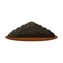 Soil isolated flat vector illustration on white background.