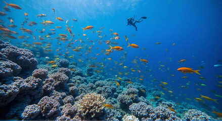 Obraz premium coral reef and fishes