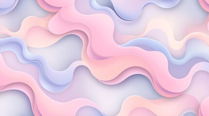 Elegant abstract composition featuring soft pastel colors and layered paper cut shapes, evoking modern aesthetic and creativity