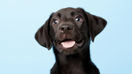 Mischievous labrador retriever puppy with playful expression for pet photography