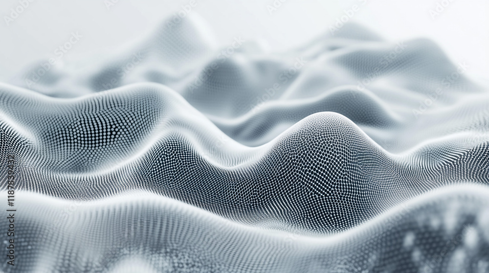 Poster abstract gray waves background. an abstract representation of soft, flowing gray waves, ideal for mo