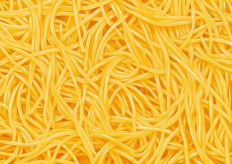 Close-Up View of Vibrant Yellow Spaghetti Noodles Piled Together Creating a Whimsical and Playful Background for Culinary and Food-Themed Projects