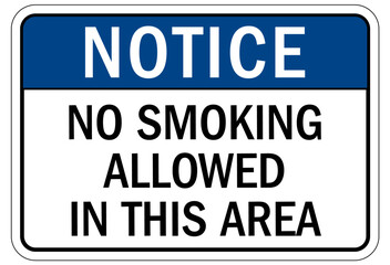 Fototapeta premium No smoking sign no smoking allowed in this area