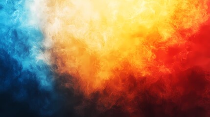 Abstract Colorful Smoke Background in Blue, Yellow and Red Hues Ideal for Artistic Designs, Graphics, and Digital Artwork Projects