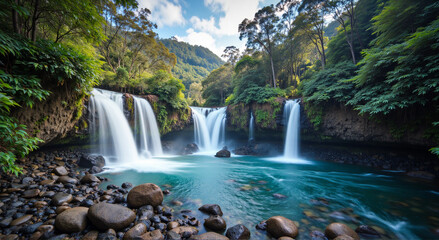 Obraz premium waterfall in the forest