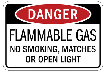 Fototapeta premium No smoking sign flammable gas