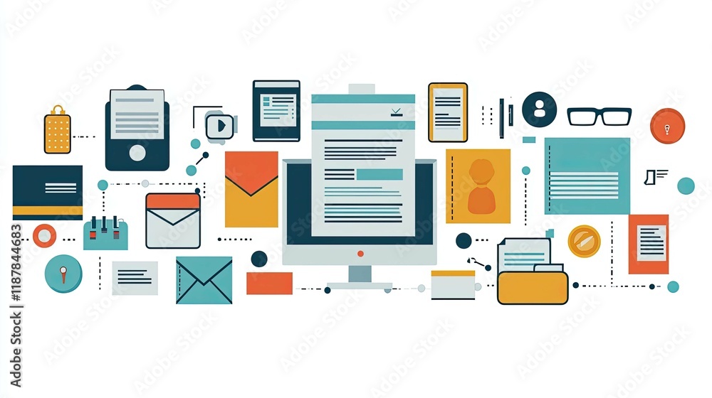Poster streamlined business processes: a visual guide to enhanced productivity and efficiency