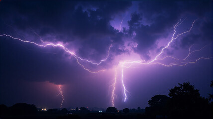 lightning in the night