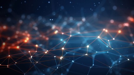 Obraz premium High-tech plexus-style background for a science and technology template, with flowing lines