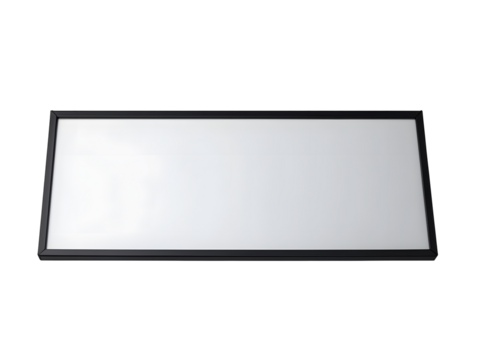 Blank White Minimalist Background with Black Frame for Display or Mockup