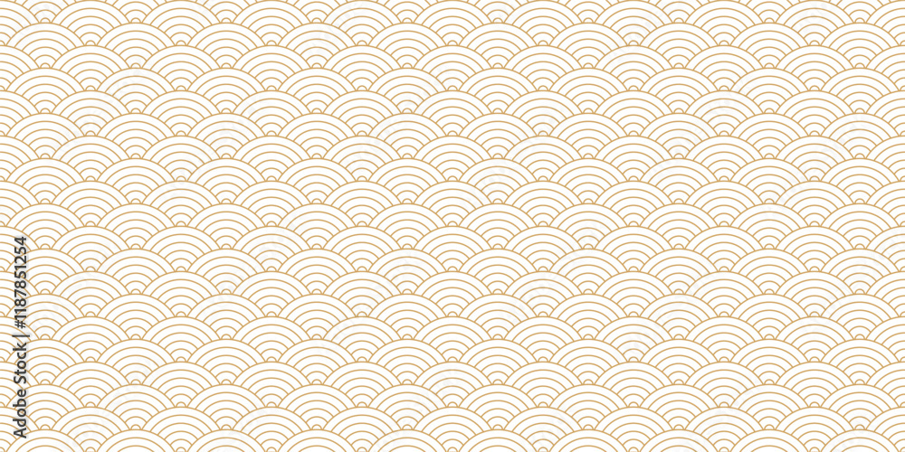 Wall mural chinese traditional wave seamless pattern red background. elegant and festive repeat texture for wal