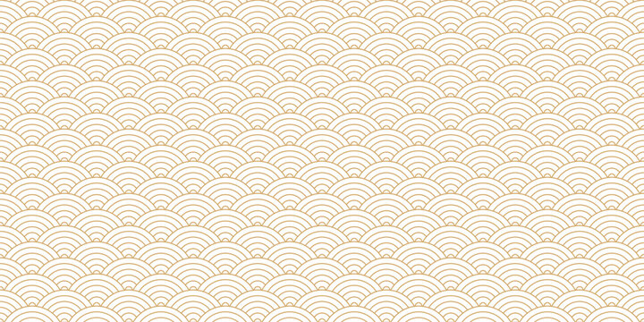 Chinese traditional wave seamless pattern red background. Elegant and festive repeat texture for wallpaper, card,web page, surface pattern,packaging.