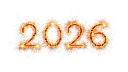 Happy New Year 2026 3d rendering Text Effect banner or poster card design