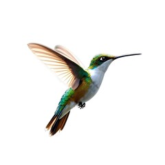 Obraz premium Hummingbird in Flight: A Vibrant, Detailed Artistic Rendering