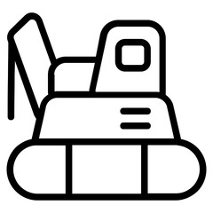 Excavator Line Icon