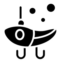 Fish Bait Solid Icon