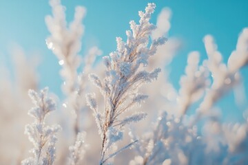 Fototapeta premium frost on branches