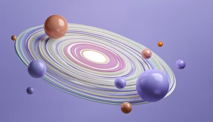 Goal of life, growth and, motivation concept: Expanding galaxy with growing stars, infinite potential.