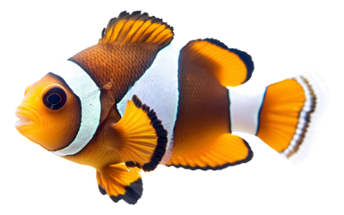 Clownfish isolated against a white background