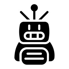 Robot Learning Solid Icon