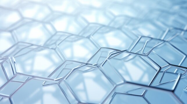 Close-up view of a hexagonal grid pattern