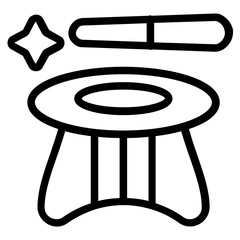 Magic Hat Line Icon