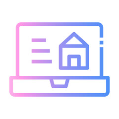website Line Gradient Icon