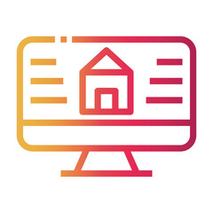 website Line Gradient Icon