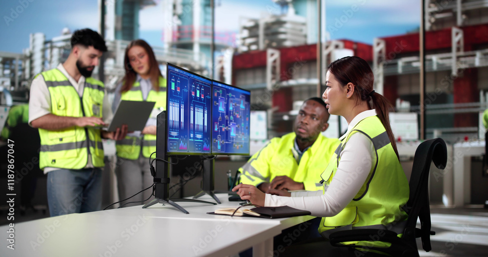 Aufkleber oil and gas industry. engineering using computers