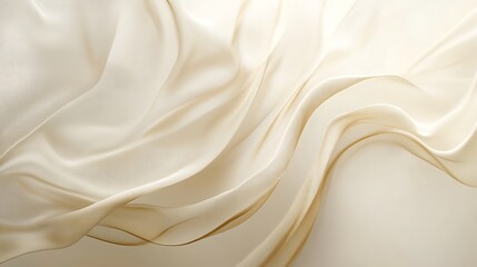 Obraz premium Elegant Draped Cream Colored Silk Fabric Texture