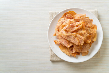 Taro Chips - fried or baked sliced taro