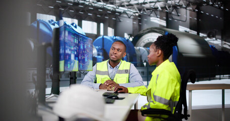 Man And Woman Working