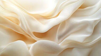 Obraz premium Creamy Draped Fabric Soft Gentle Texture Waves