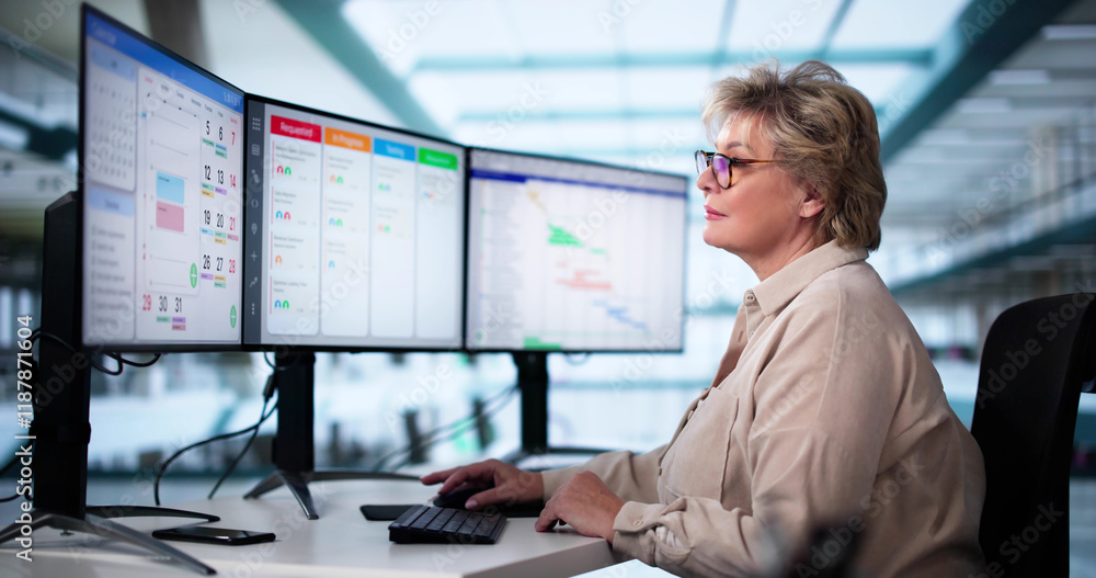 Aufkleber monitor agenda events using scrum software