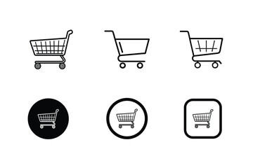 Shopping cart icon set